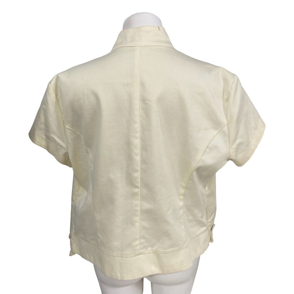 John Paul Richard Blazer Womens XL Ruffle Open Face Jacket Work Cottage Feminine - Picture 2 of 15